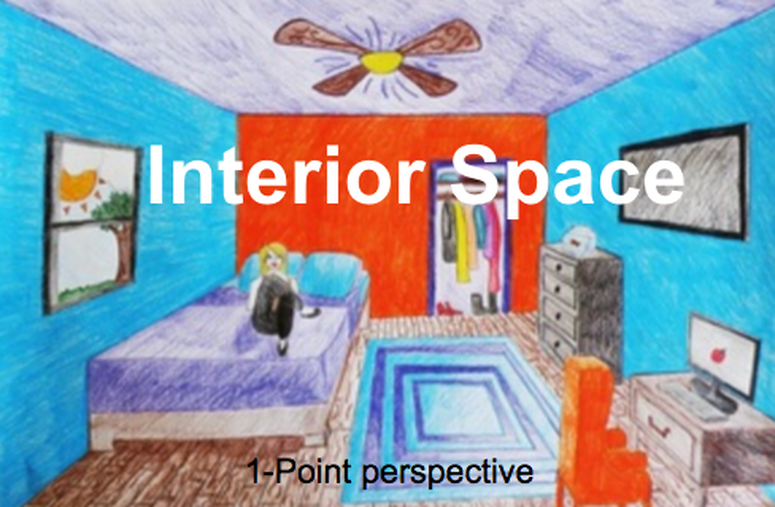 Interior Space One Point Perspective